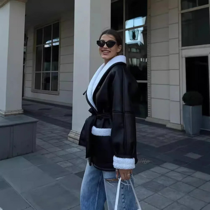 SHIELA  - ELEGANT JAS (NATUURLIJK LEER)