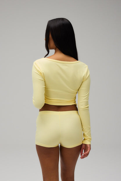 Sifra™ | Rib Long Sleeve - Geel