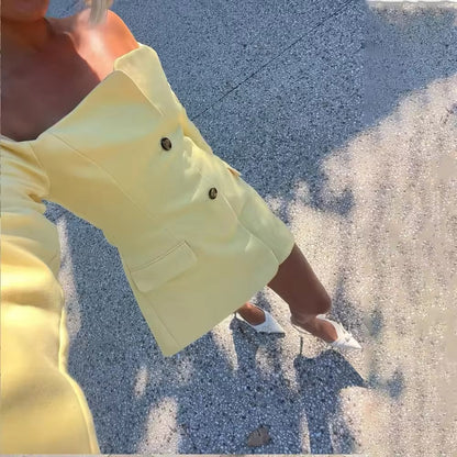 Robyn | Off-Shoulder Blazer Dress