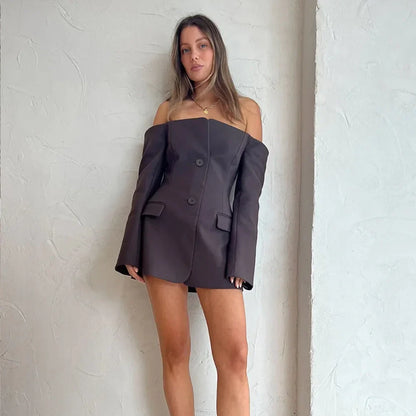 Robyn | Off-Shoulder Blazer Dress
