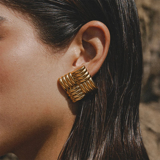 Selma | Square Twist Studs