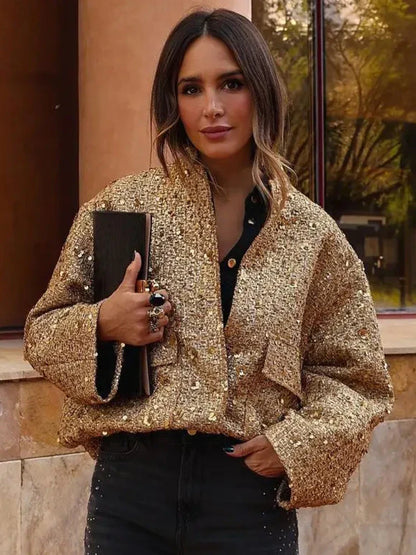Victoria™ | Sequined Bomber Jacket