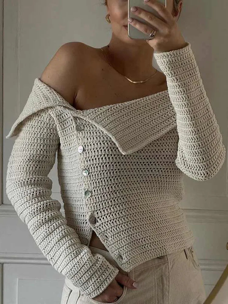 Brigitte™ | Off Shoulder Cardigan
