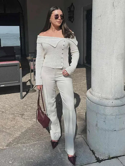 Brigitte™ | Off Shoulder Cardigan