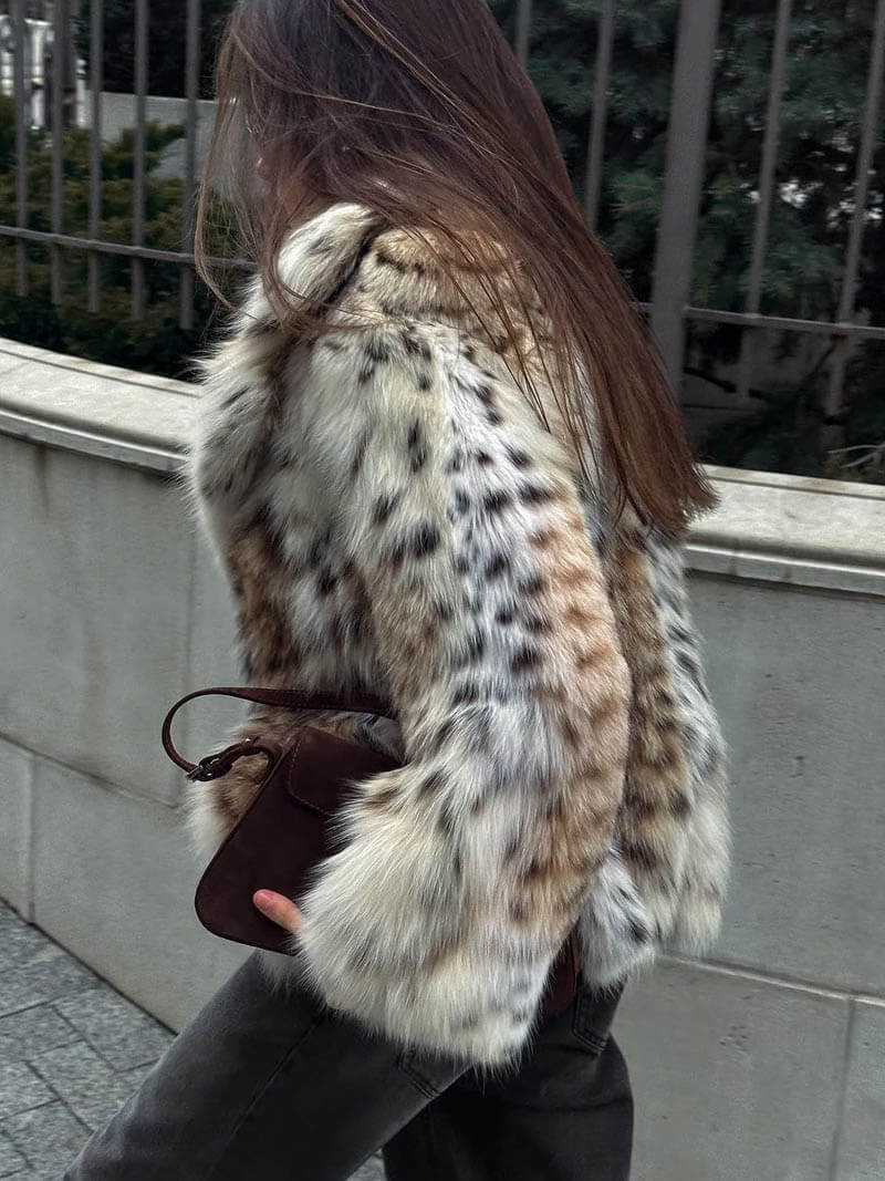Resa™ | Faux Fur Leopard Jacket