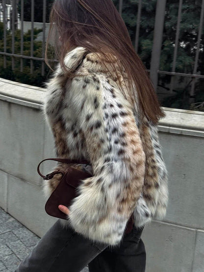 Resa™ | Faux Fur Leopard Jacket