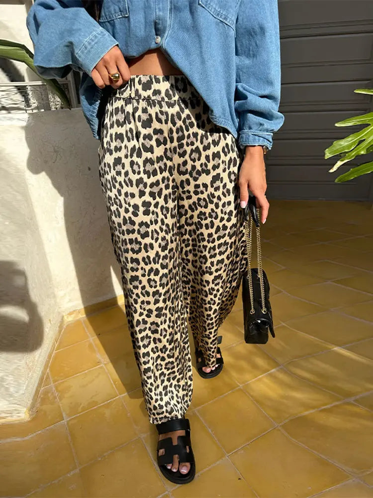 Lola | Leopard Wide Leg Pants