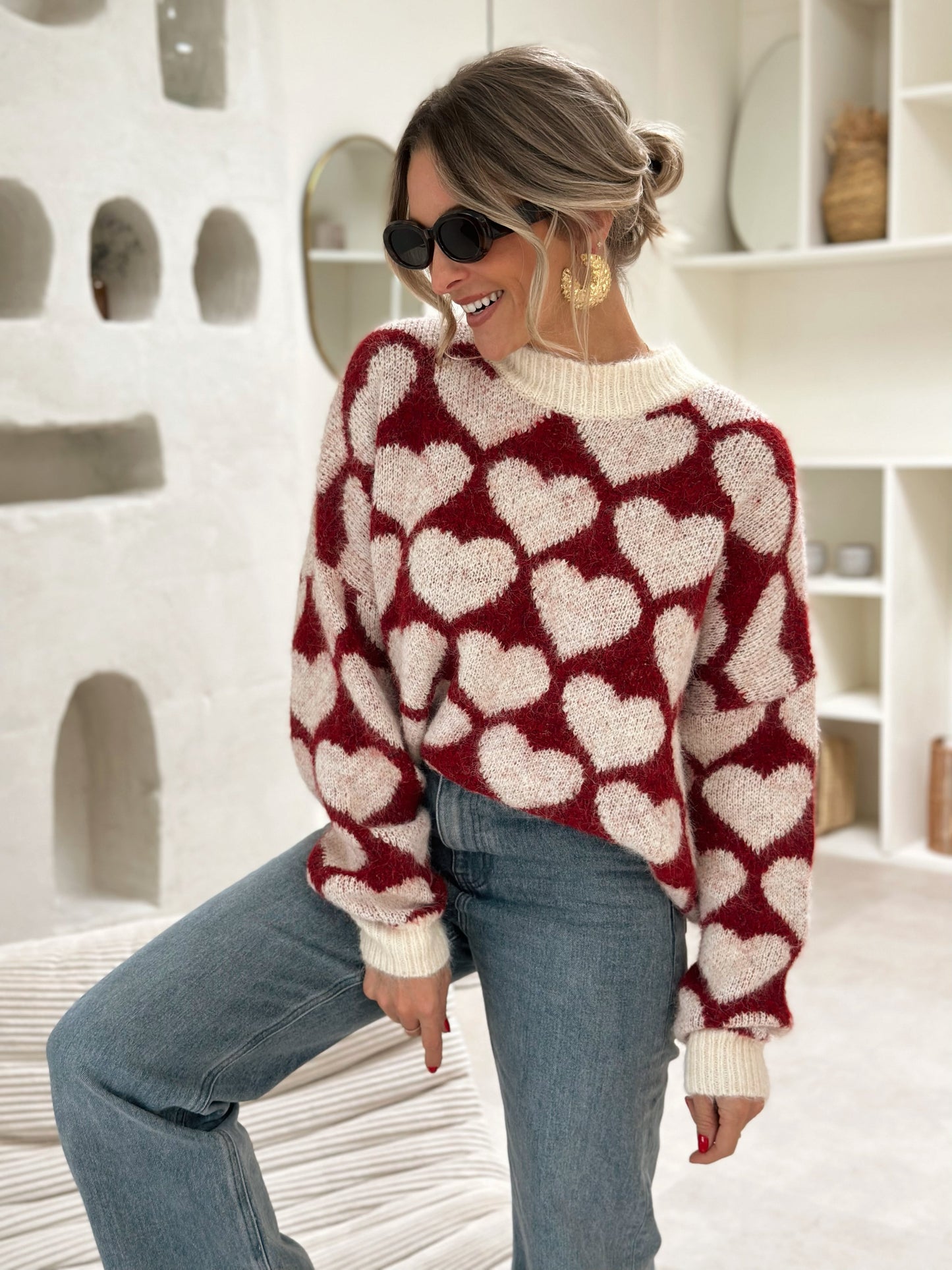 Louisa | Knit Heart Sweater