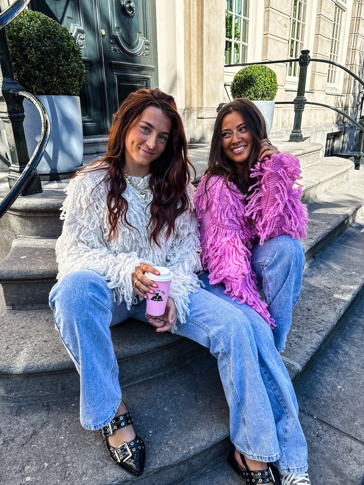 Zoe™ | Fringe Knit Ecru